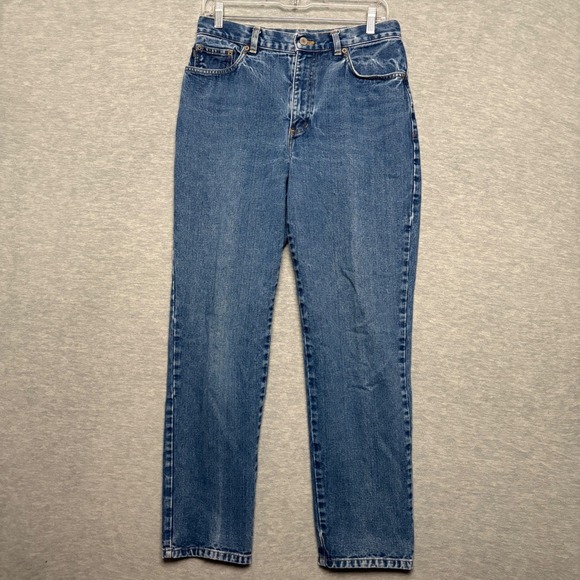 Vintage Polo Ralph Lauren Jeans Size 8 29X28 Women Blue Denim Straight Leg - Picture 1 of 9